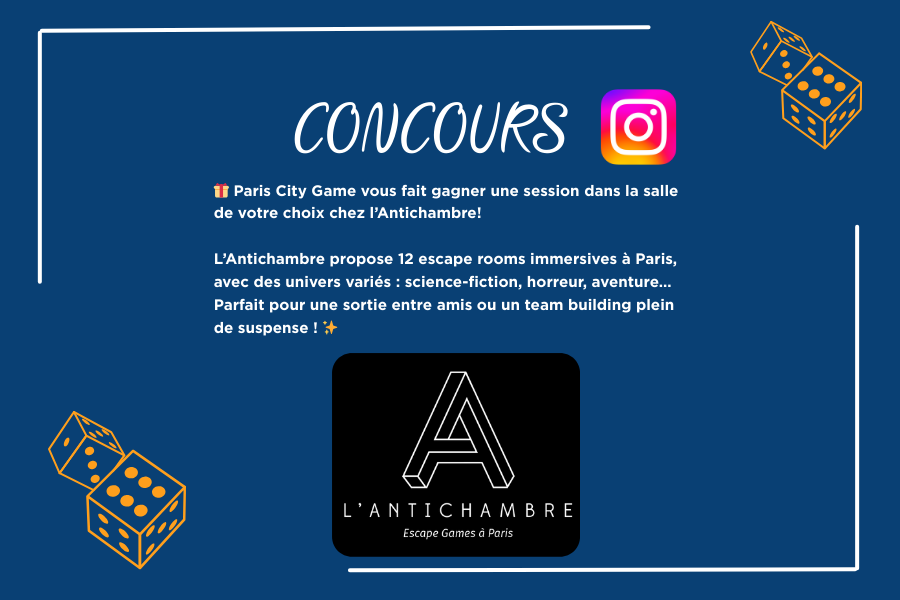 Jeu concours Paris City Game x L’Antichambre