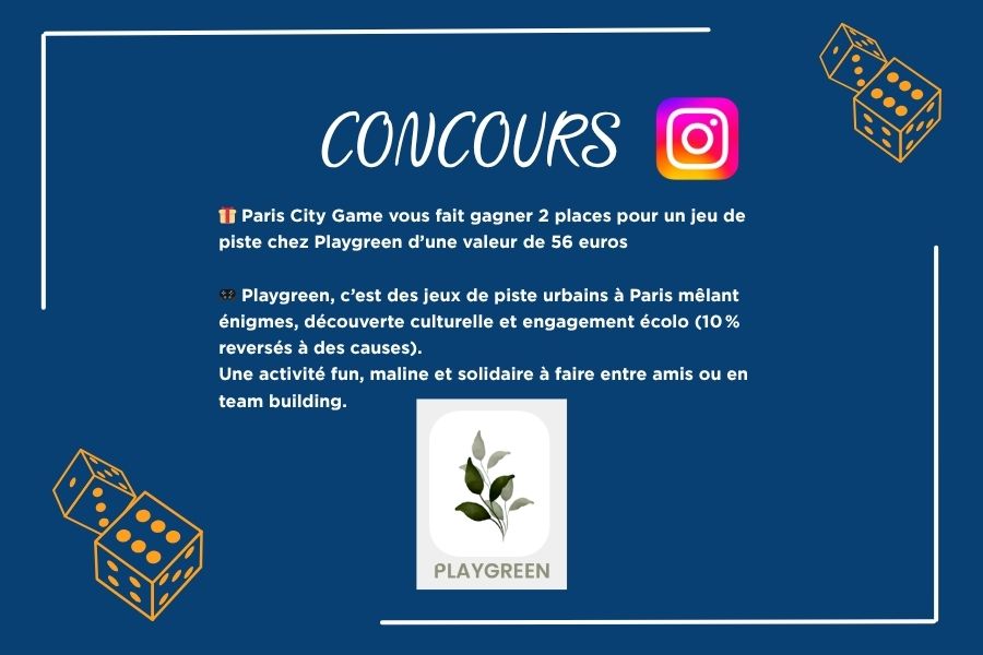 Jeu concours Paris City Game x Playgreen