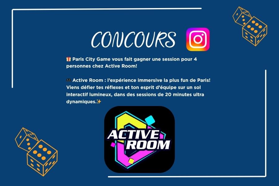 Jeu concours Paris City Game x Active Room