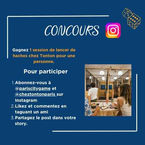 Jeu Concours Paris City Game X Chez Tonton