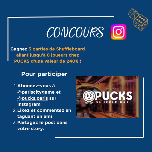 Jeu Concours Paris City Game X PUCKS