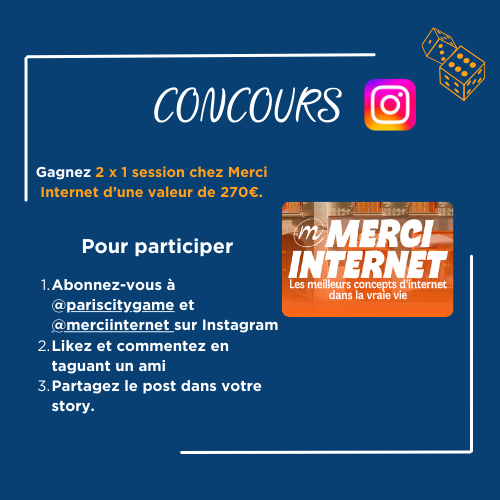 Jeu concours Paris City Game X Merci Internet