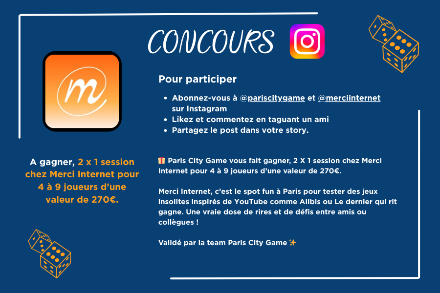 Jeu concours Paris City Game X Merci Internet Jeu concours Paris City Game X Merci Internet
